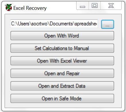 Phục hồi dữ liệu từ file Excel bị lỗi