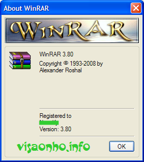 Bản quyền WinRAR 3.80 miễn phí