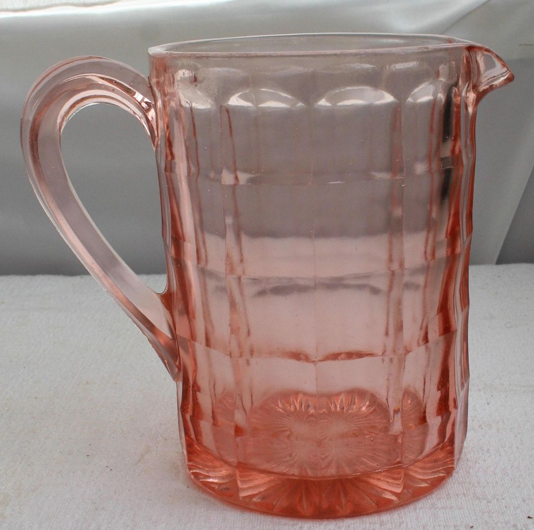 pink depression glass pitcher unknown pattern any The eBay Community