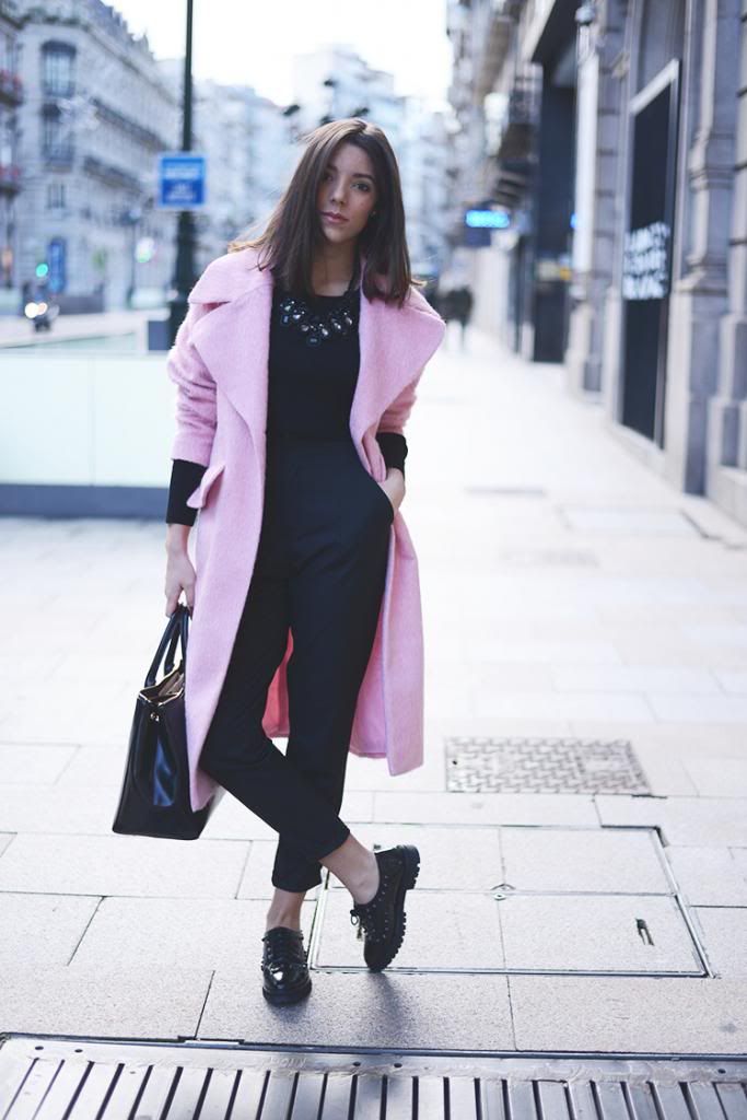 Pink long coat The fashion through my eyesFashion blog by Carla Estévez