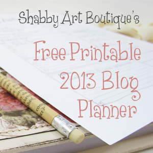 Shabby Art Boutique Free Blog Planner