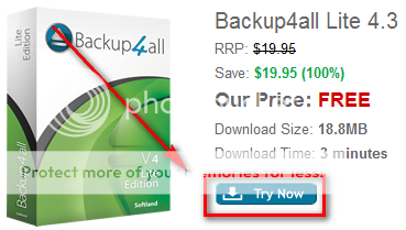 Bản quyền Backup4all Lite 4.3 miễn phí