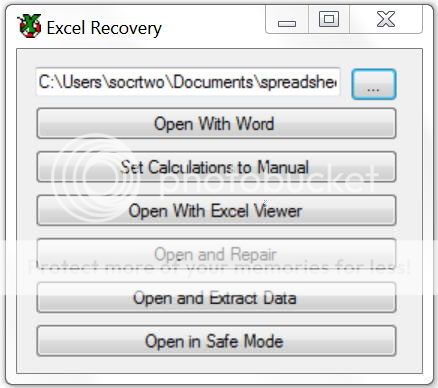 Phục hồi dữ liệu từ file Excel bị lỗi