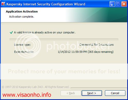 Kaspersky Internet Security 2011: Key bản quyền 1 năm