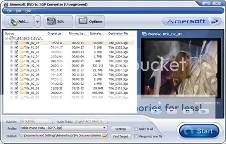 Download Aimersoft DVD to 3GP Converter miễn phí