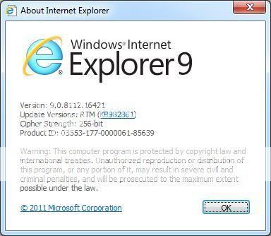 Internet Explorer 9 RTM phát hành