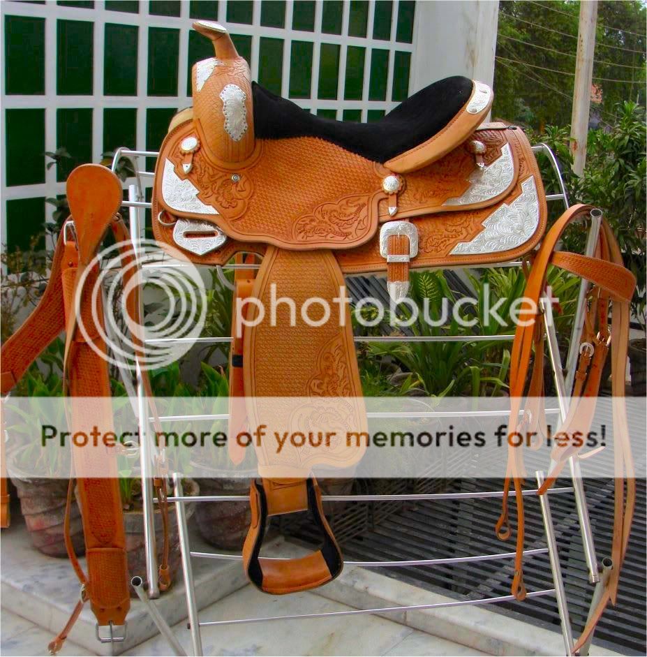 15/16/17/18 Western Show Saddle + Silver + Hand Carved  