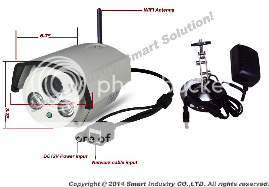 Megapixel Weatherproof Array IR LED Outdoor Security IP Camera Onvif P2P CCTV HD