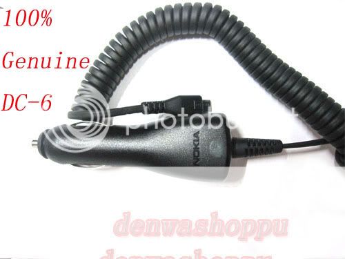 Original Car Charger DC 6 DC6 for Nokia N97 N85 E72 N90  