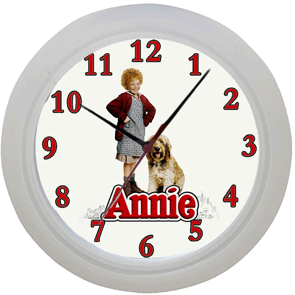 Framed Wall Clock Orphan Annie The Movie Fan Ideal Gift Bedroom