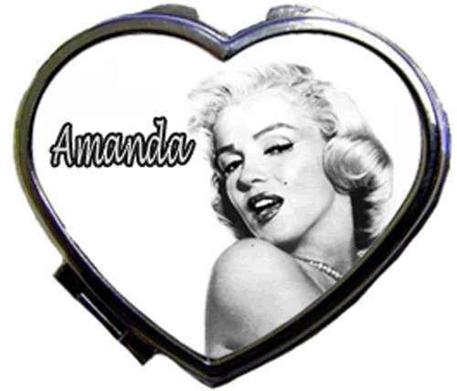 Mirrored Compact Mirror Marilyn Monroe Custom any name  