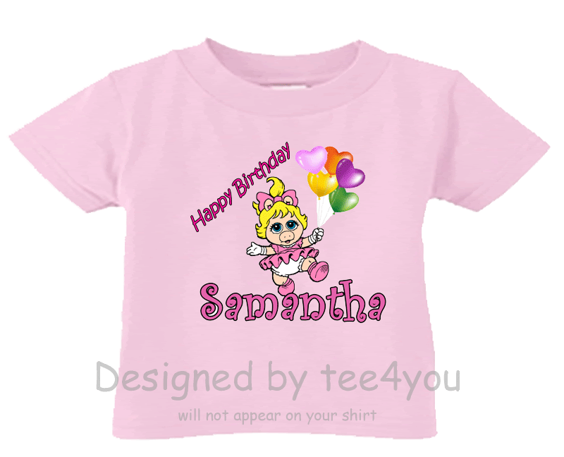 Personalized T Shirt Muppet Babies Miss Piggy Any Name